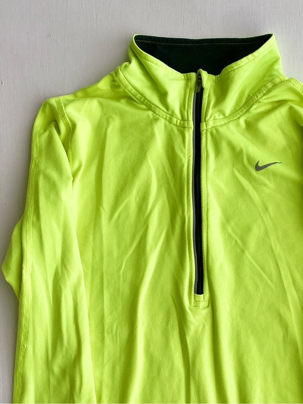 Nike Neon Lime Half-Zip Performance Pullover